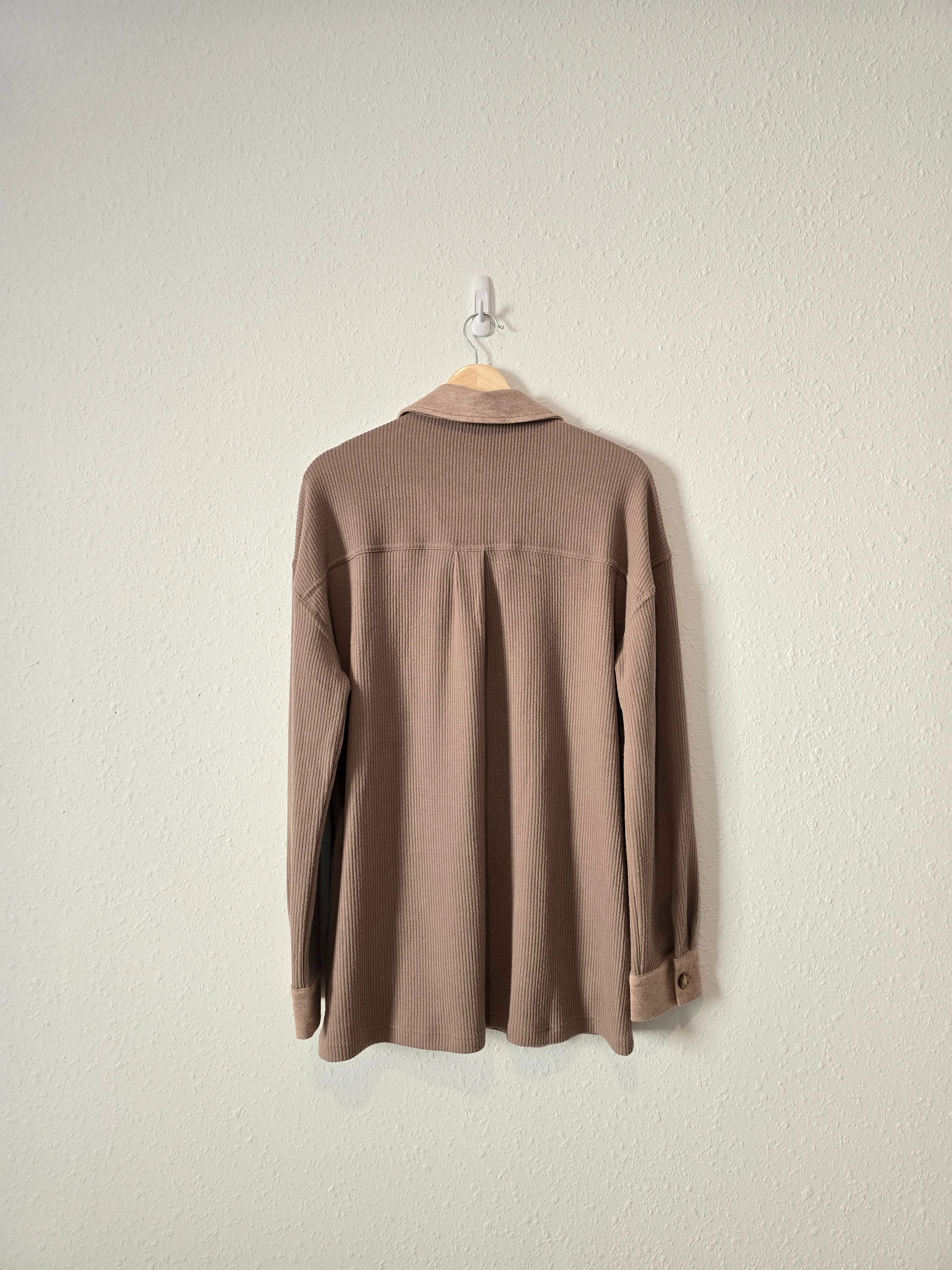 Hem & Thread Ribbed Button Up (L)