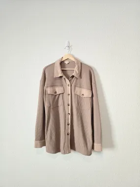 Hem & Thread Ribbed Button Up (L)