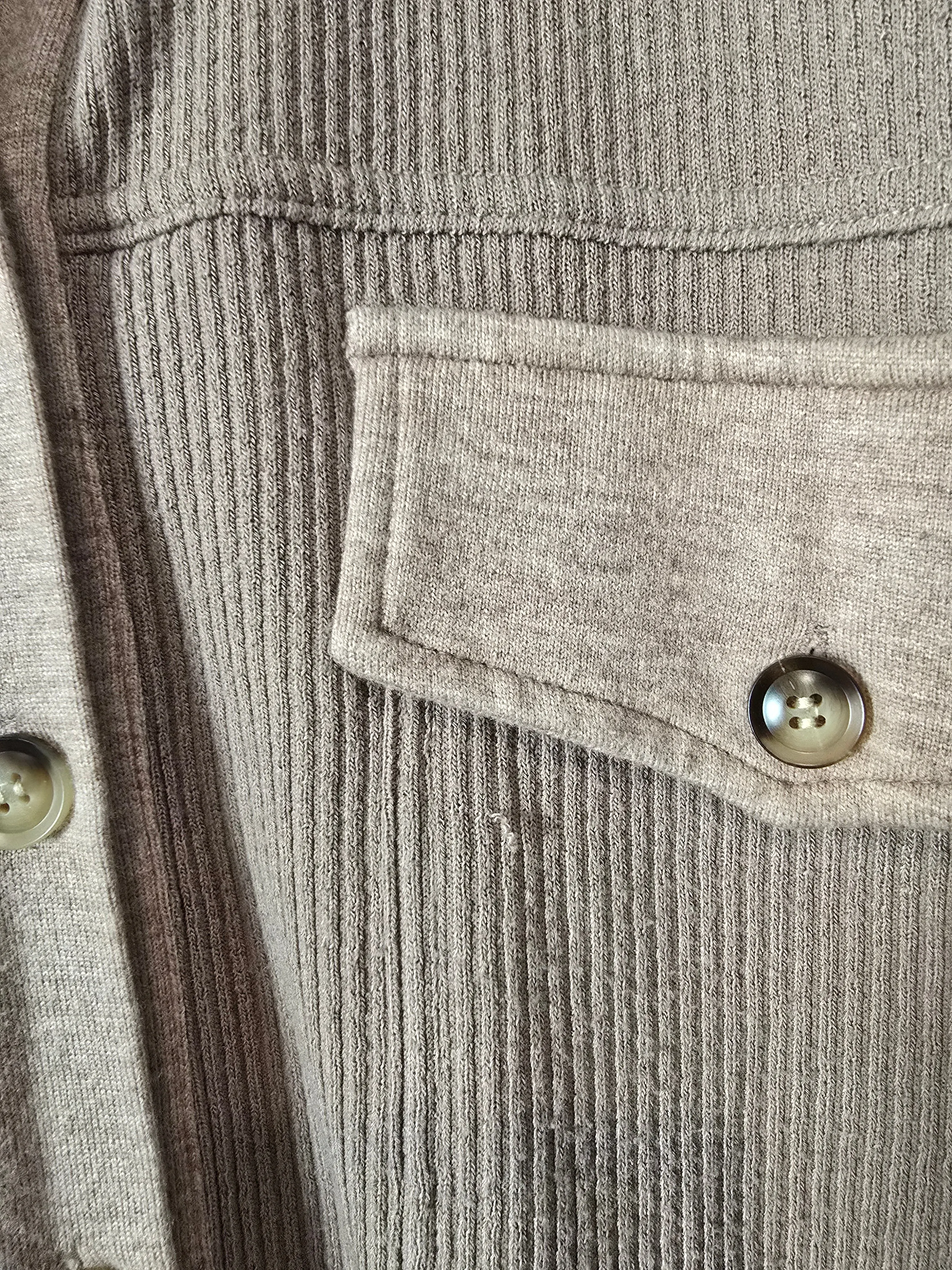 Hem & Thread Ribbed Button Up (L)
