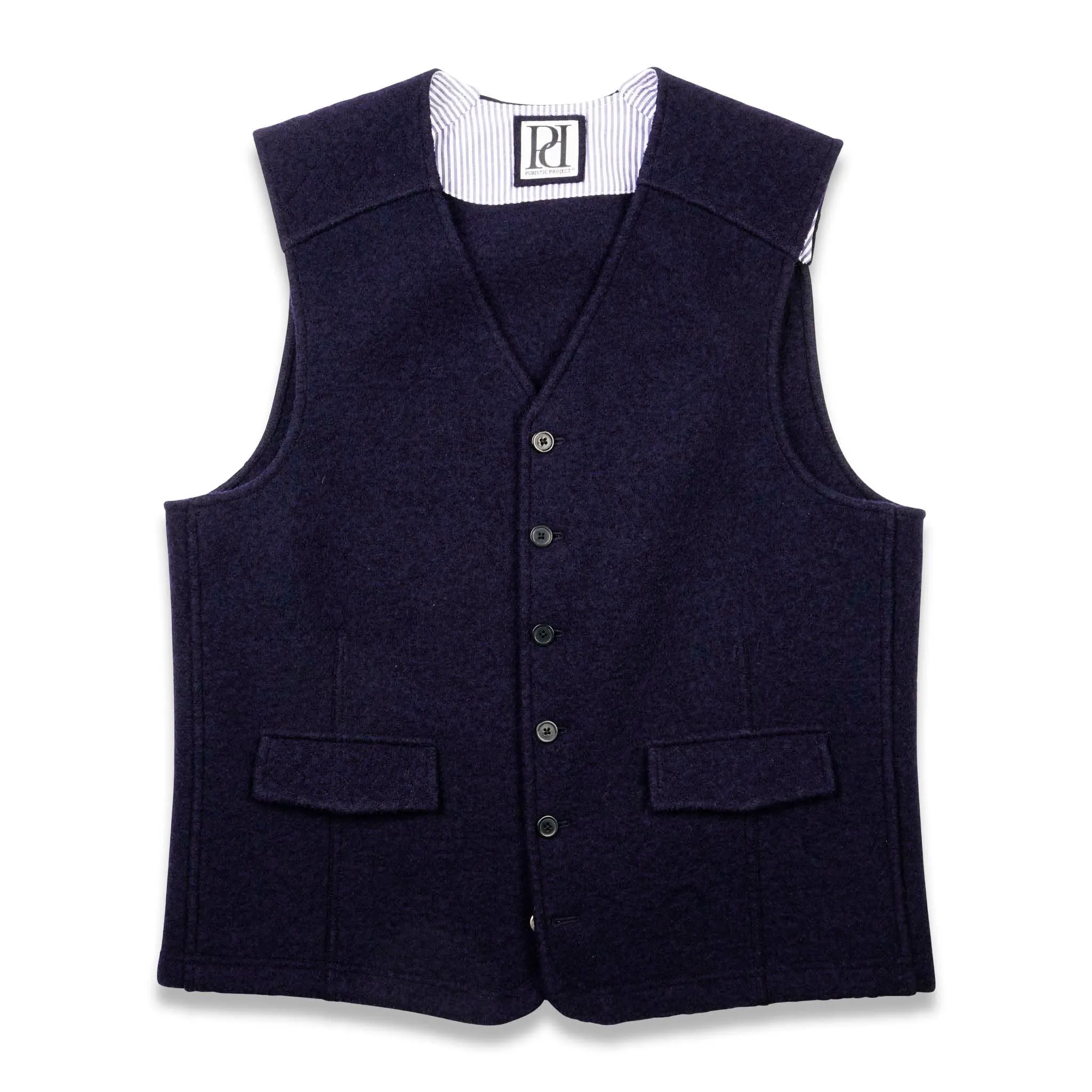M04 Wollweste - Marineblau 