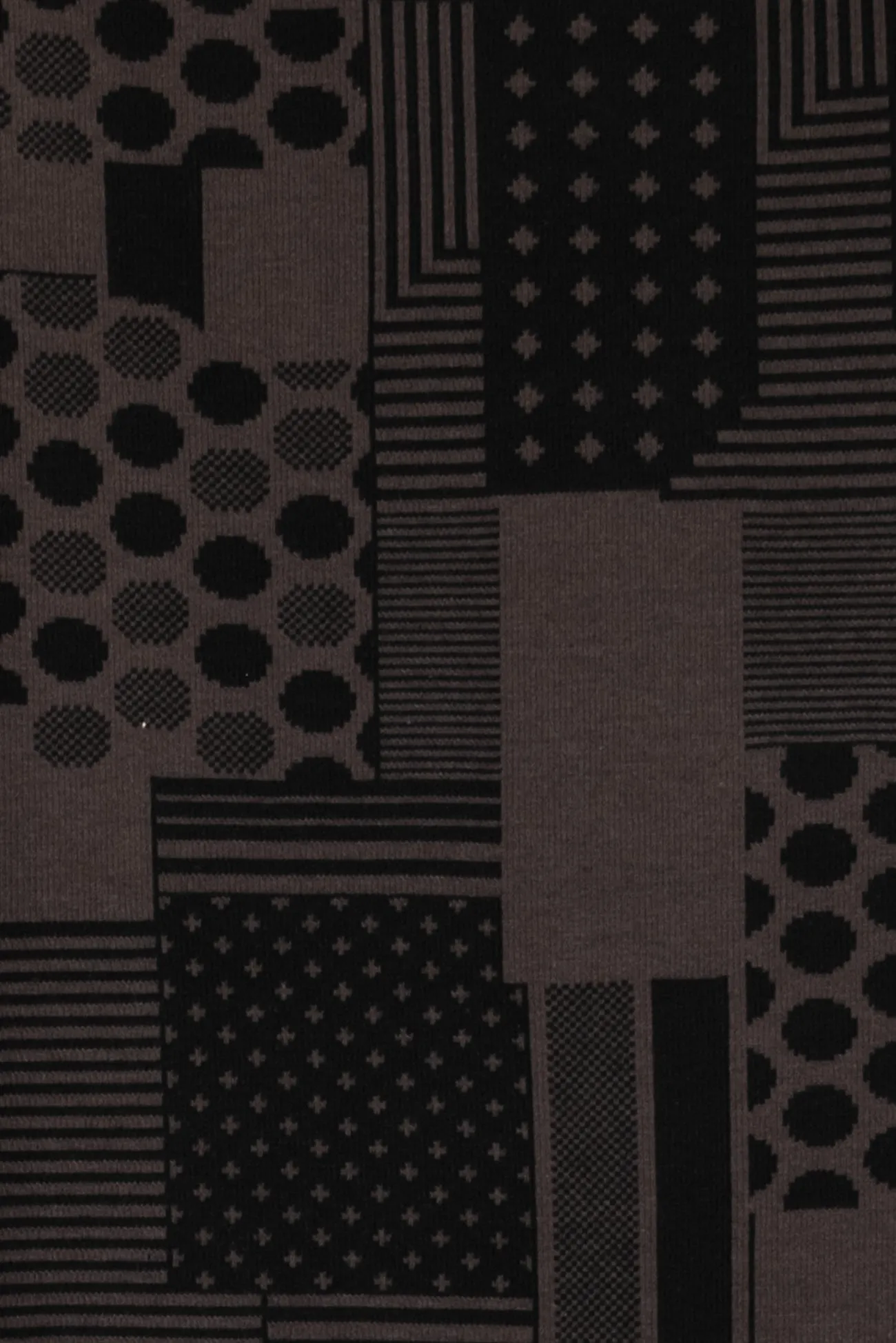 Mocha Patches Jacquard Ponte Knit