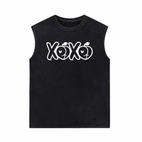 XOXO Sweat Peach Vintage Washed Vest Top